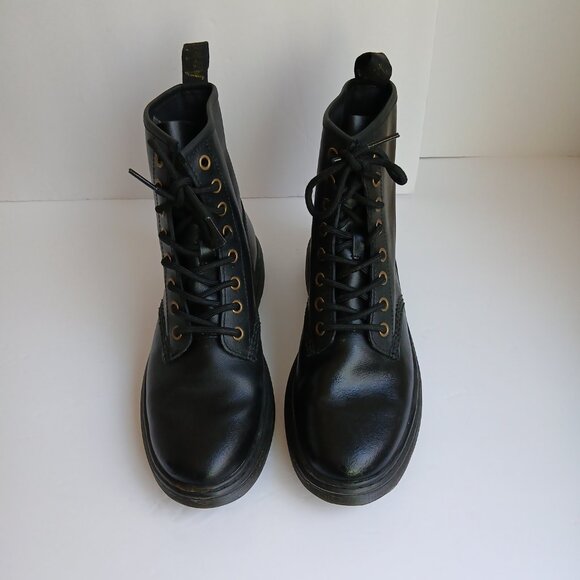 Dr. Martens Black Leather 'Zavala' 8 Hole Combat Boots New WOB Sz US W 7.5 M 6 - Picture 5 of 12